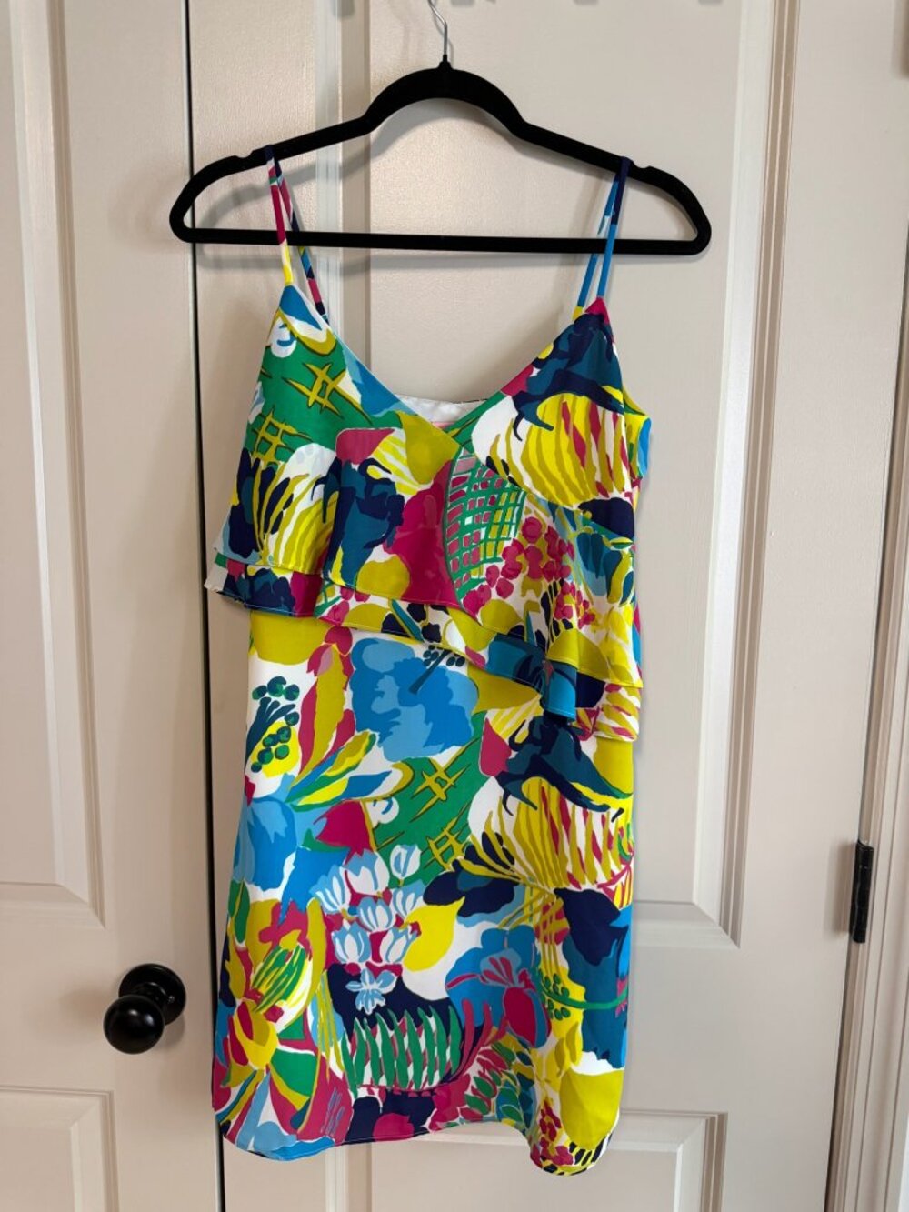 J.Crew Tropical Floral Ruffle Cami Mini Dress | Size 00 | Bright Summer Vacation